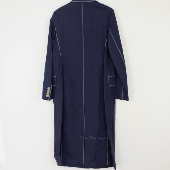 NWT Burberry Topstitched Double-breasted Coat - Picture 11 of 16